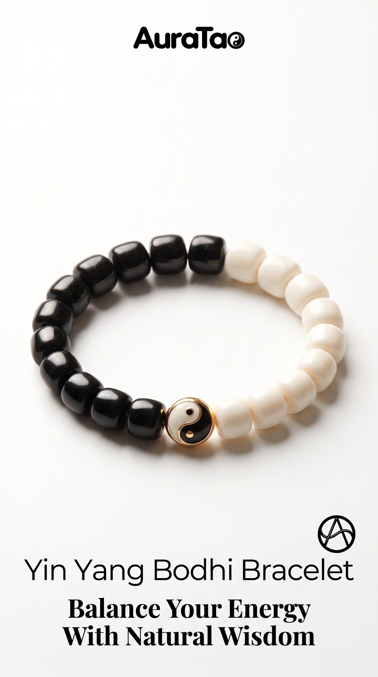 Yin-Yang Bodhi Seed Bracelet