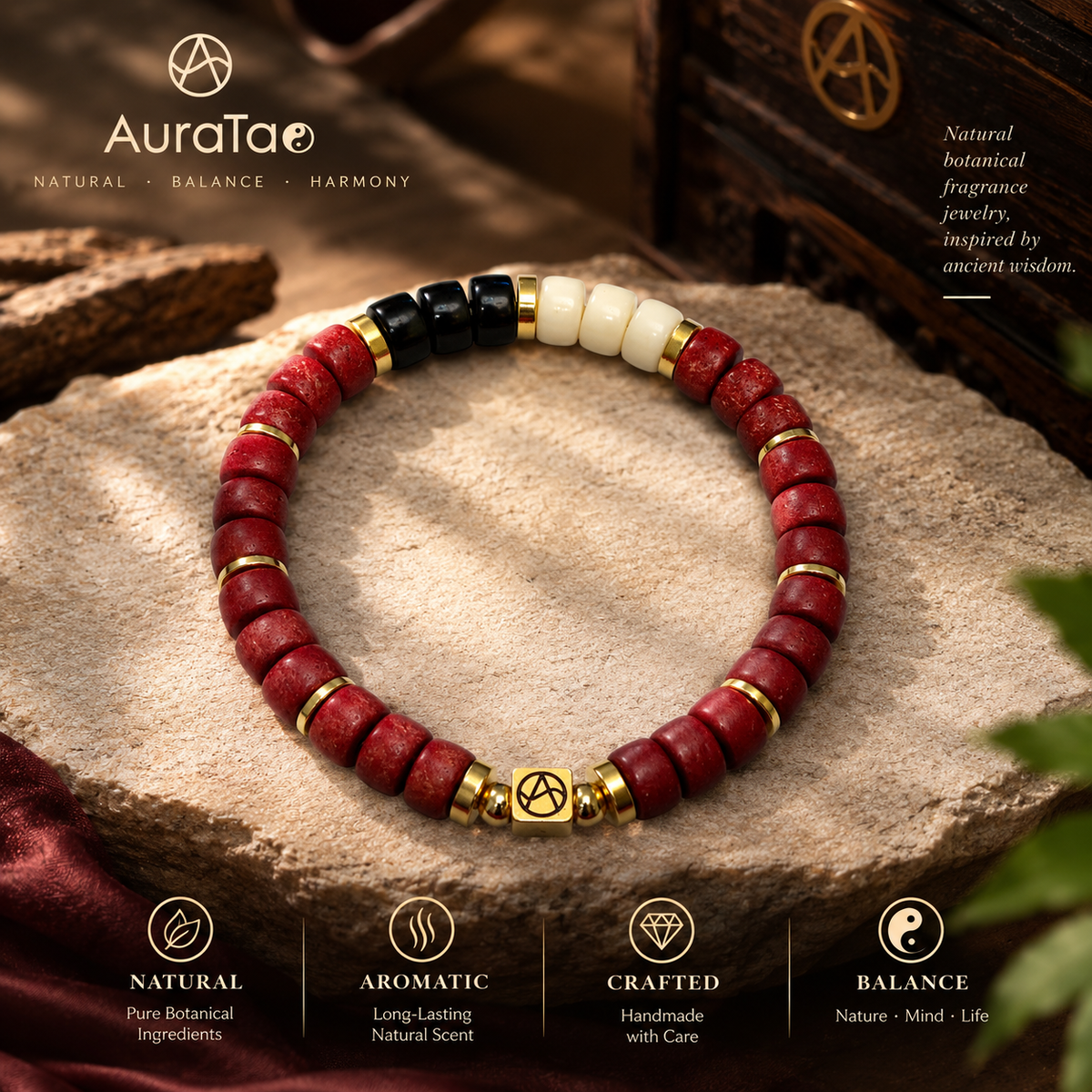 Botanical Fragrance Bead Bracelet "Fire"