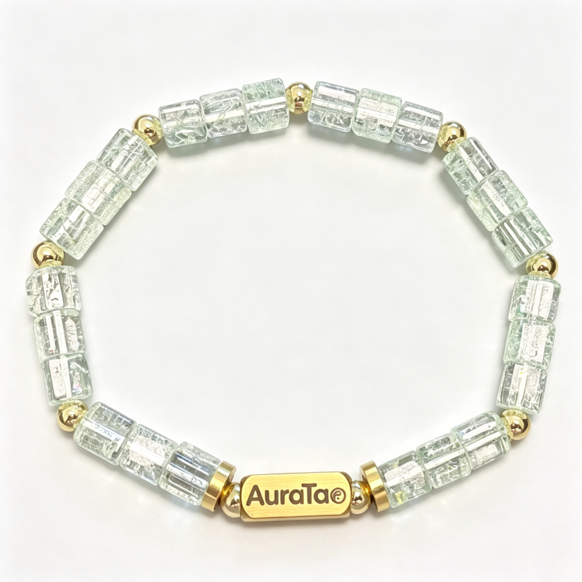 Green Quartz Harmony Bracelet"Wood"