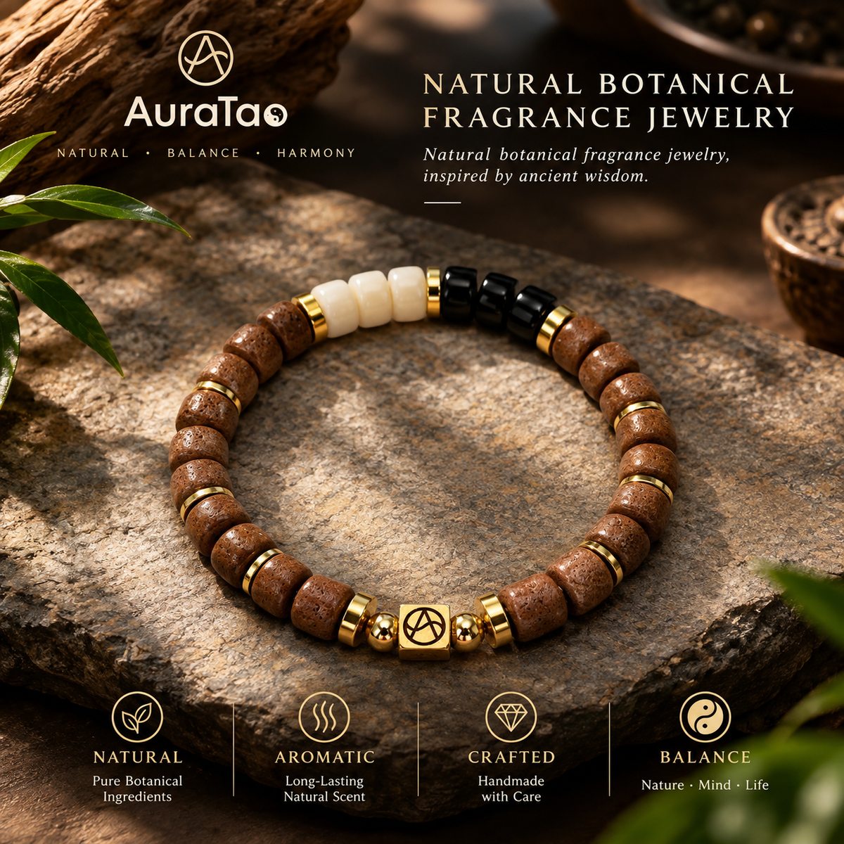 Botanical Fragrance Bead Bracelet "Earth"