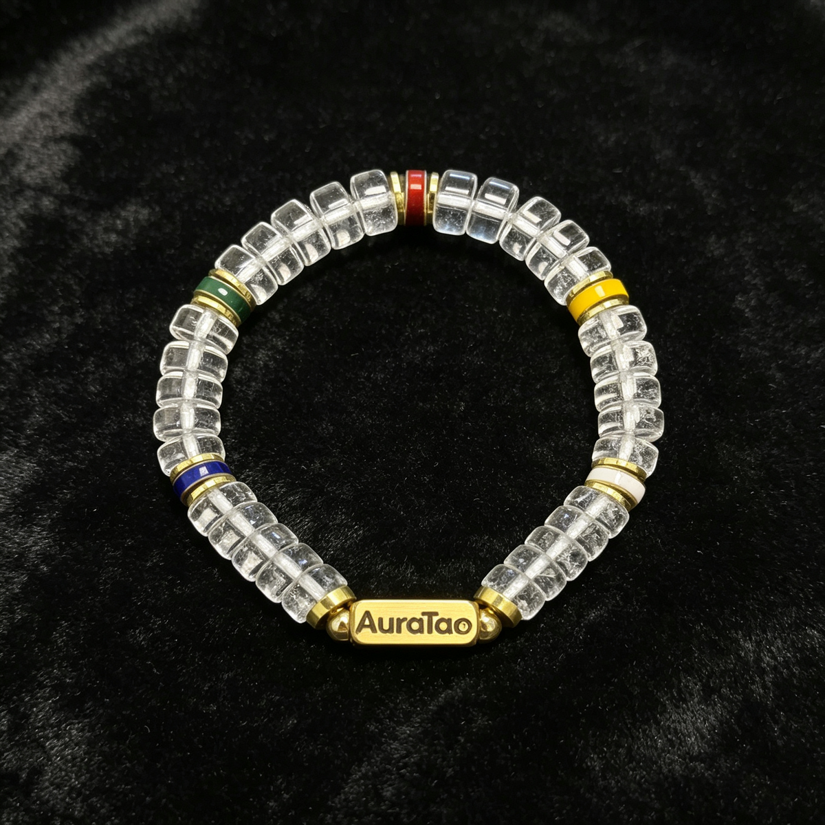 Clear Quartz Five Elements Balance Bracelet